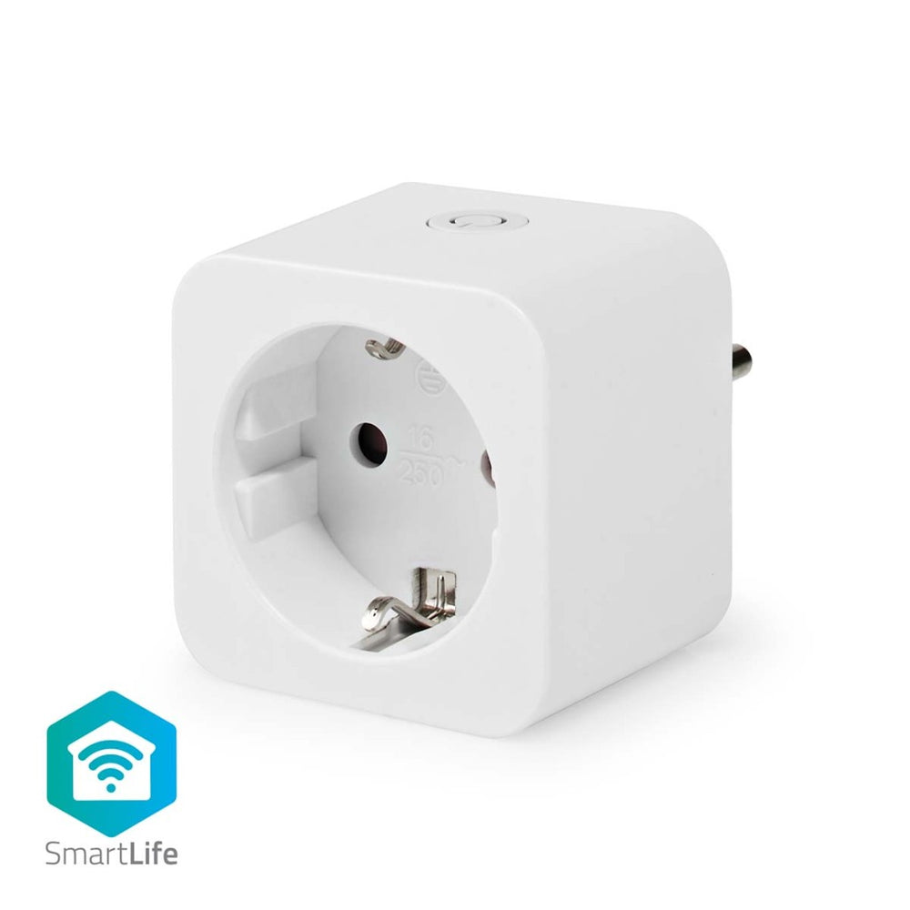 Nedis wifip131fwt smartlife smart stekker wifi 1 stuks 3680 w type f (cee 7 3) -10 - 45 °C android ios wit