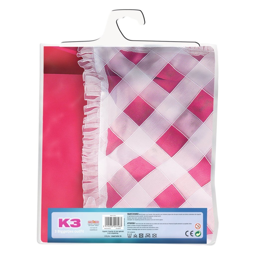 Studio 100 k3 verkleedjurk 3 biggetjes maat 134