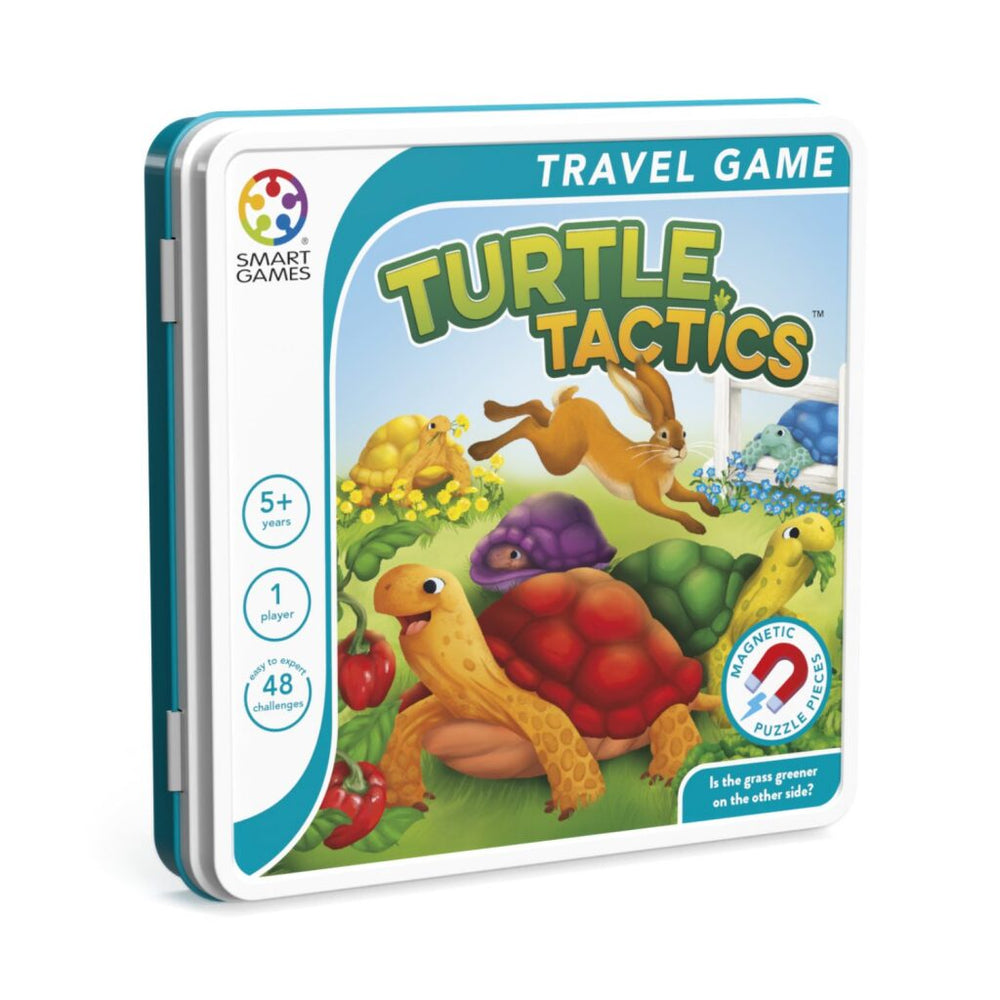 Smartgames turtle tactics - magnetisch logisch denkspel - 48 educatieve haas schildpad uitdagingen - compact reisspel solospel - vanaf 5 jaar