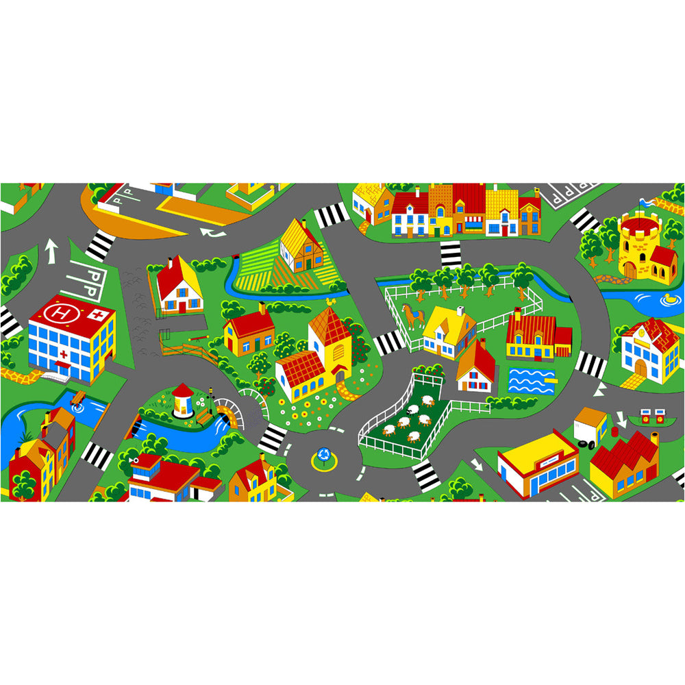 Basis Speeltapijt Stad 140x200cm