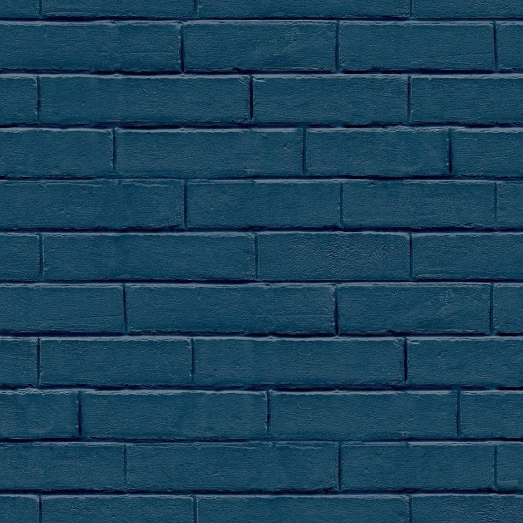 Noordwand behang good vibes brick wall blauw
