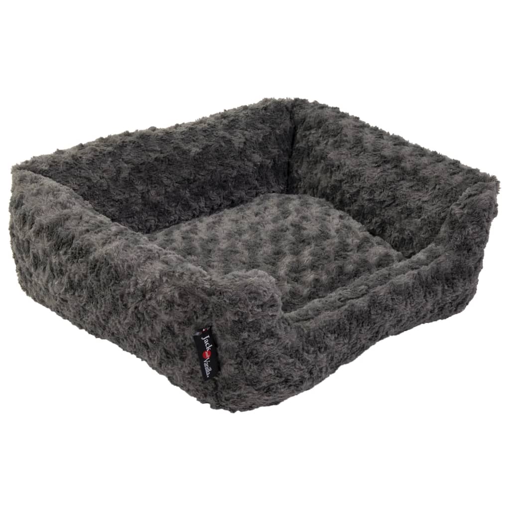 Jack en Vanilla Jack en Vanilla Huisdierenbank Softy XS 50x43x17 cm rozet grijs