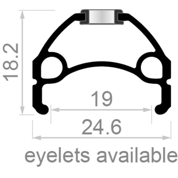 Abi velg rodi viper 19 28 622x19 36-gaats 14g frans ventiel - zwart cnc