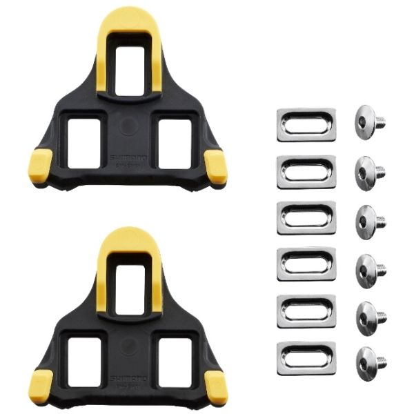 Schoenplaatjes Shimano SM-SH12 SPD-SL met 6 graden speling - geel