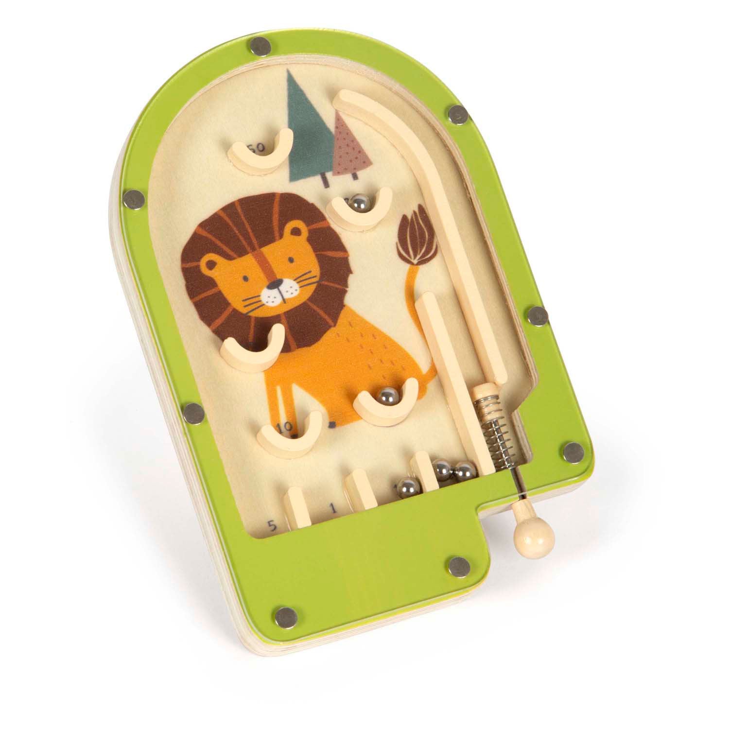 Small foot - houten mini flipperspel leeuw