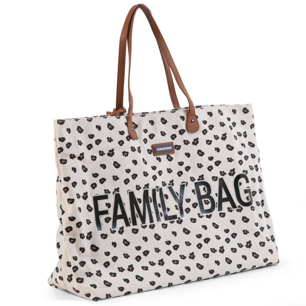 KINDERHUIS KINDERHUIS Verzorgingstas Family Bag luipaardmotief canvas