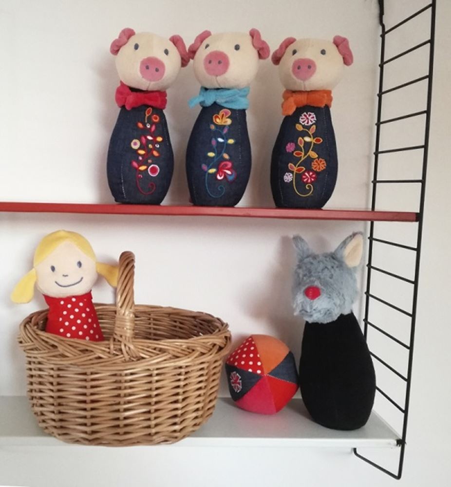 Bowlingset wolf 18 cm. 0+