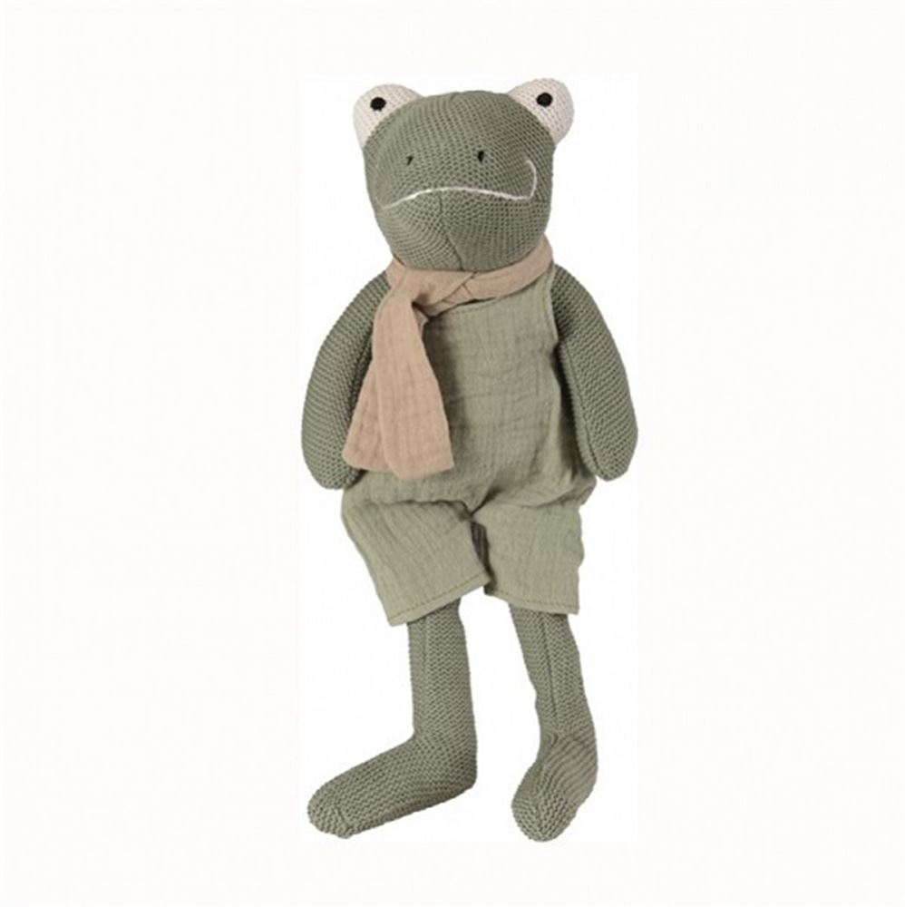 Egmont gebreide knuffel kikker jeremy.