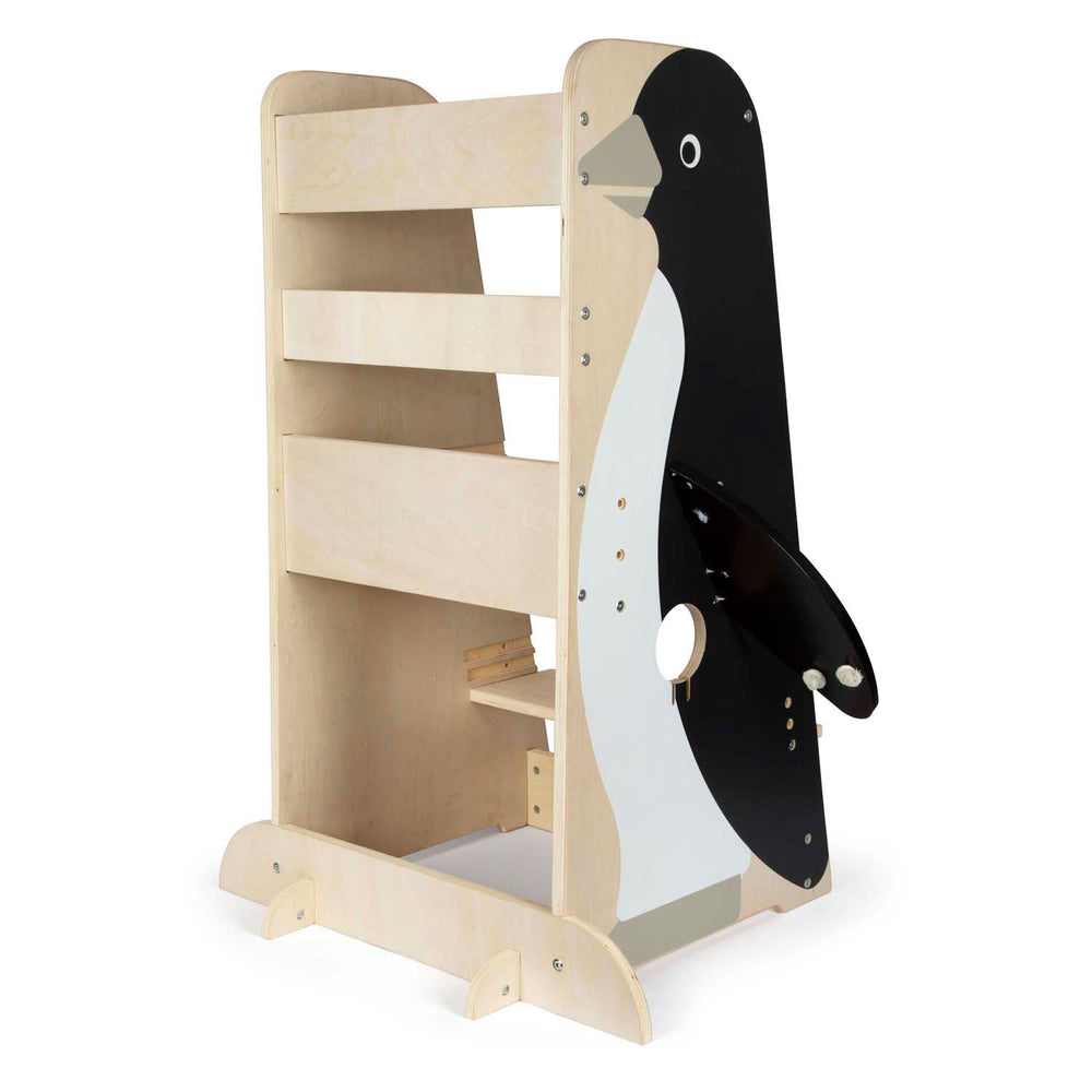 Small foot - houten leertoren pinguïn wild life, 92cm
