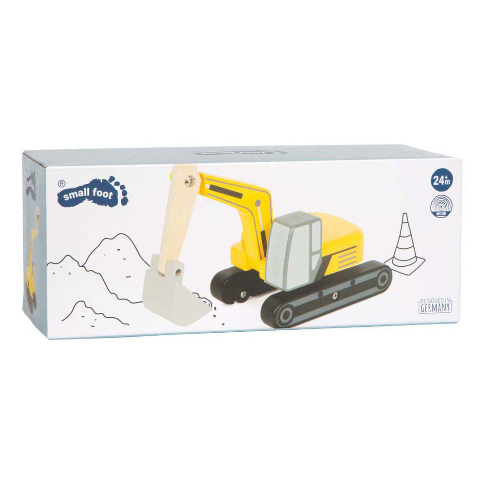 Kleine voet - houten graafmachine
