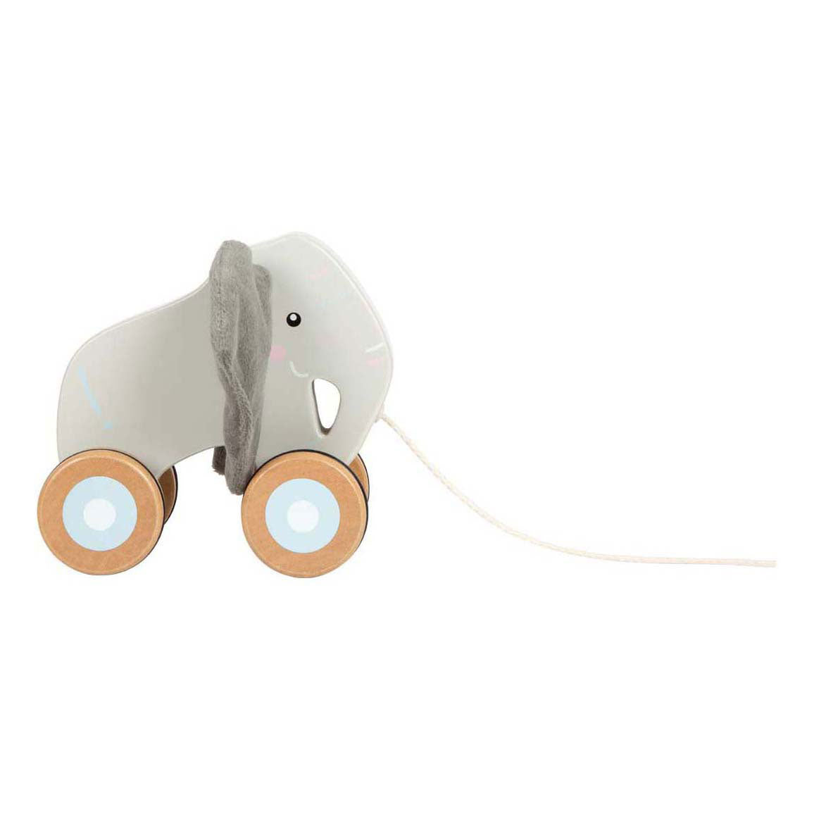 Small foot - houten trekolifant met knisperende oren