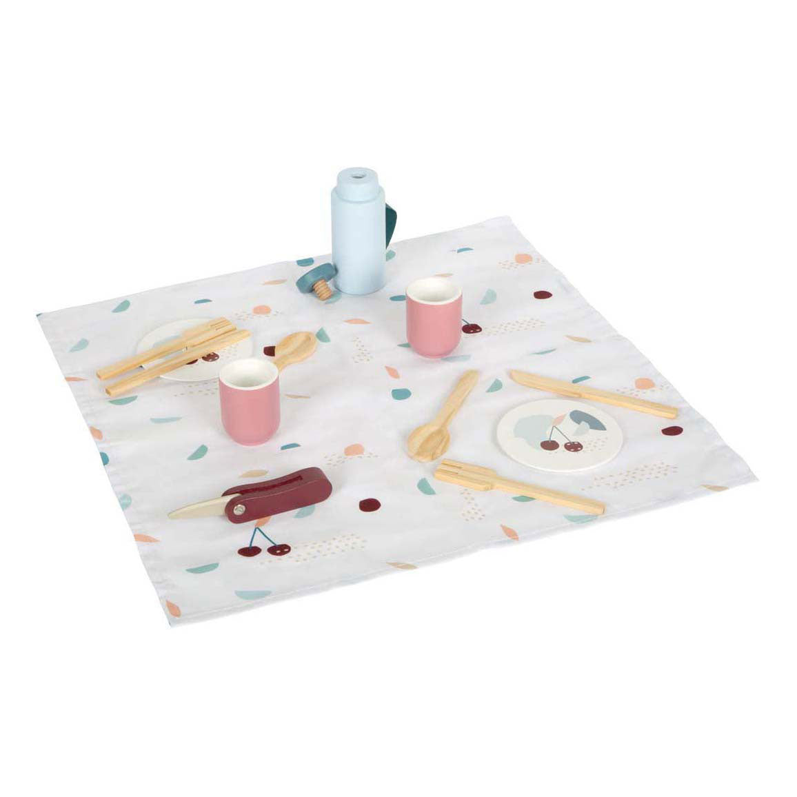 Small foot - rugzak met houten picknick smakelijke speelset, 14dlg.