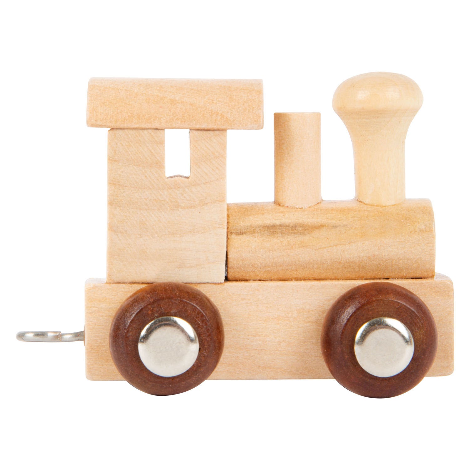 Kleine voet - houten lettertrein locomotief