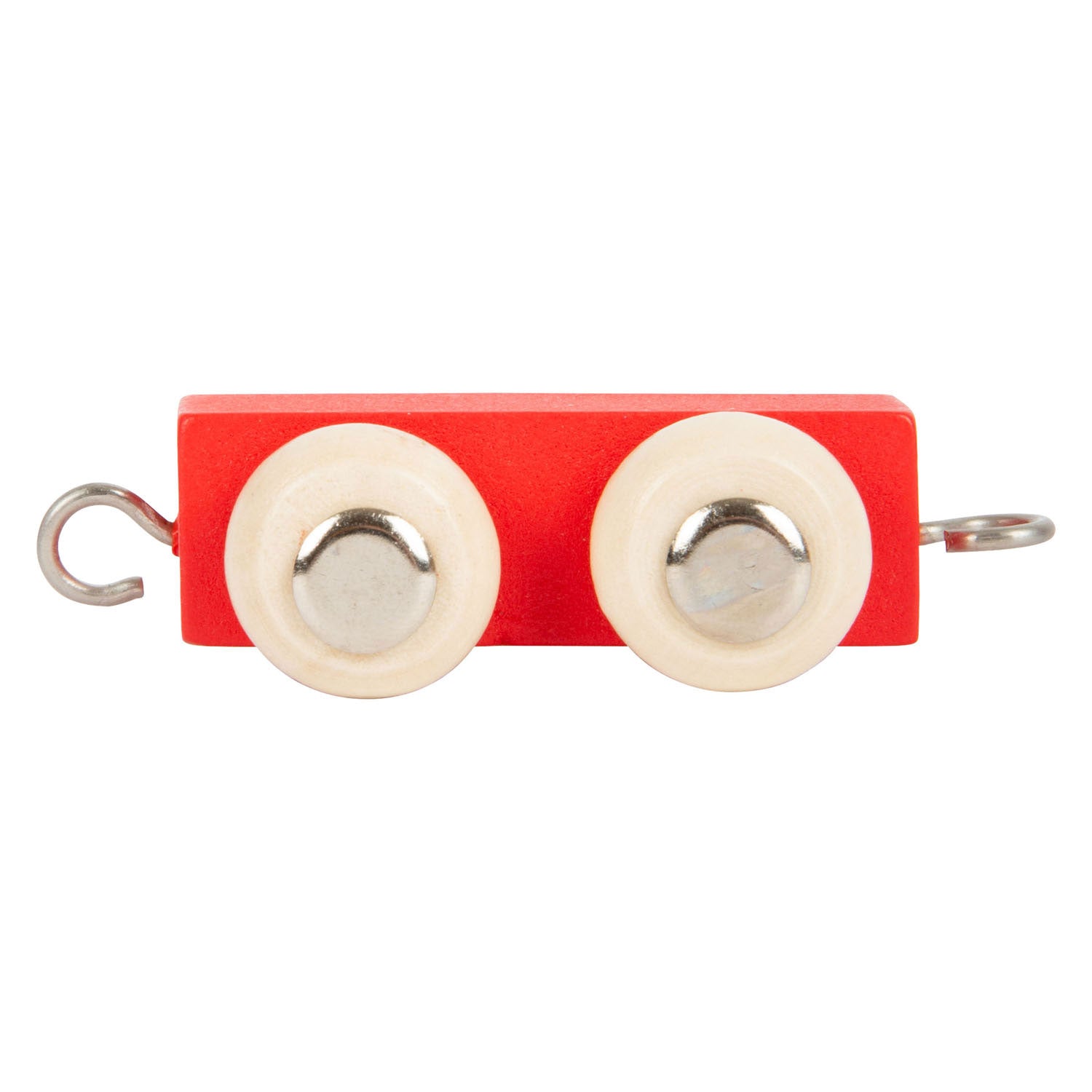 Small foot - houten lettertrein aanhangwagen rood
