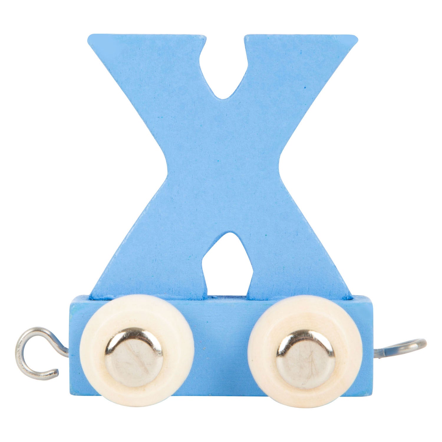 Small foot - houten lettertrein blauw - x - 12 stuks
