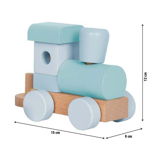 Small foot - houten trein blauw