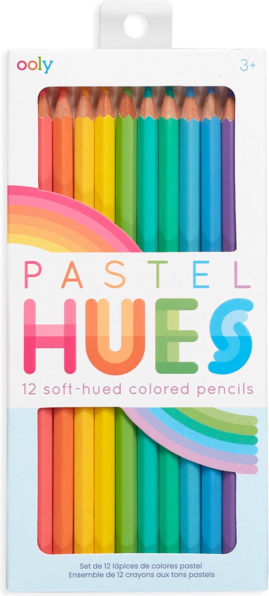 Ooly - pastel hues - colored pencils - 12 pastelkleurige kleurpotloden