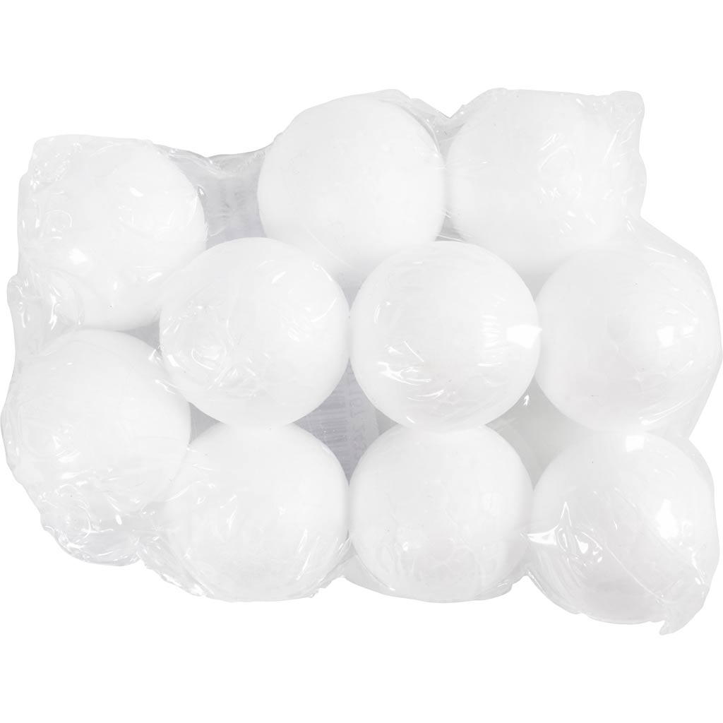 Piepschuimballen Ø 3cm, 10st.