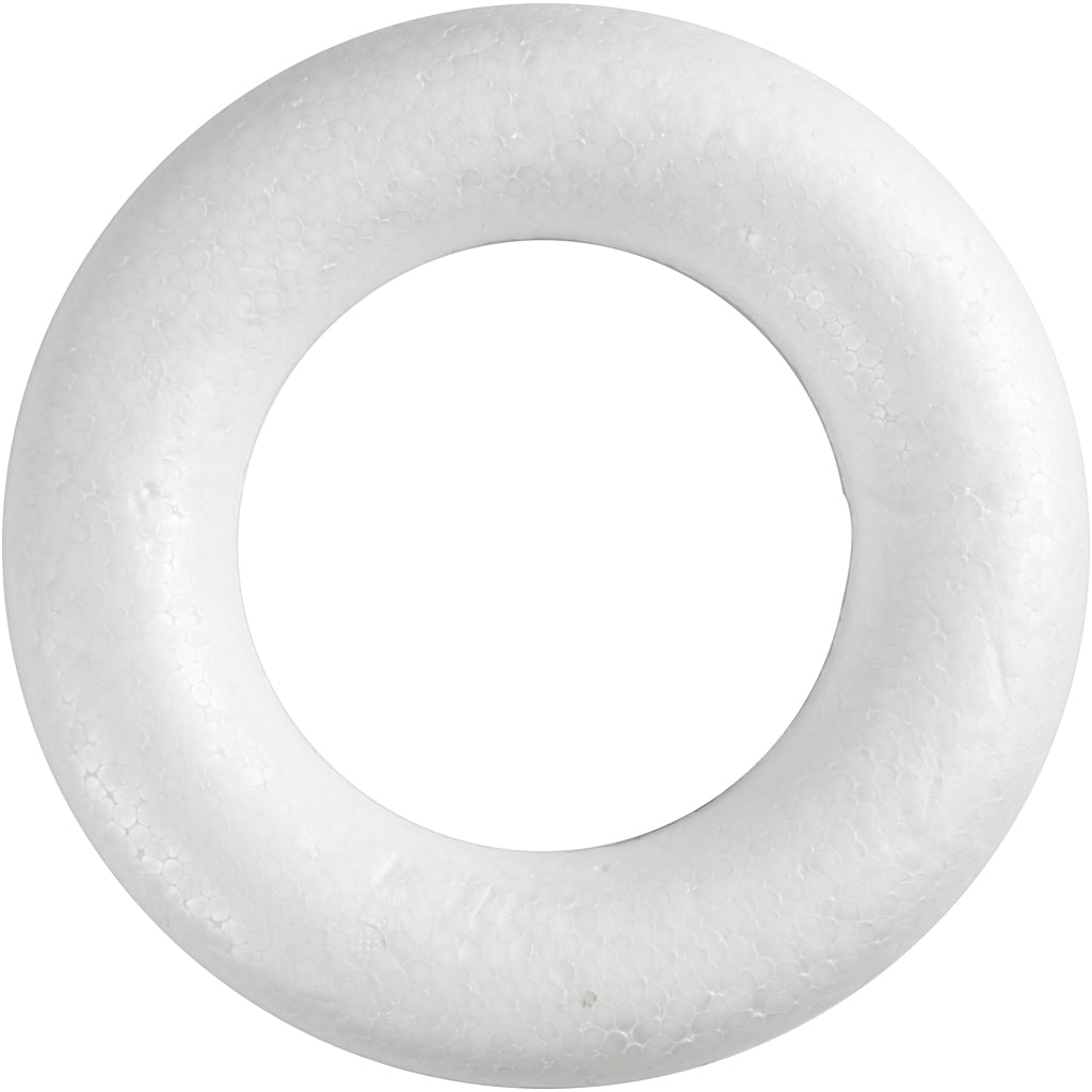 Creative company ringen met platte achterkant wit, 20cm