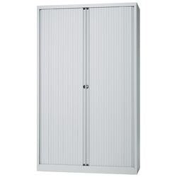 Roldeurkast hoog staal 100x43x198cm lichtgrijs 4 legborden