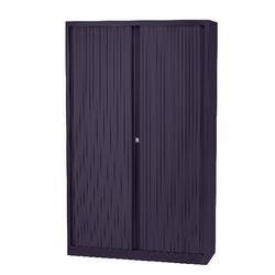 Roldeurkast hoog bisley 120x43x198cm donkergrijs 4 legborden