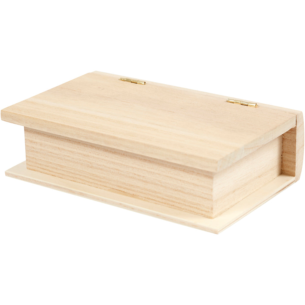 Creatief bedrijf houten boek doos, 14x9x4cm