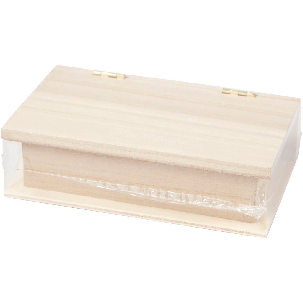 Creatief bedrijf houten boek doos, 14x9x4cm