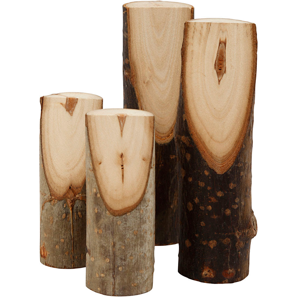 Creatief bedrijf decoratieve boomstam divers, 4st.