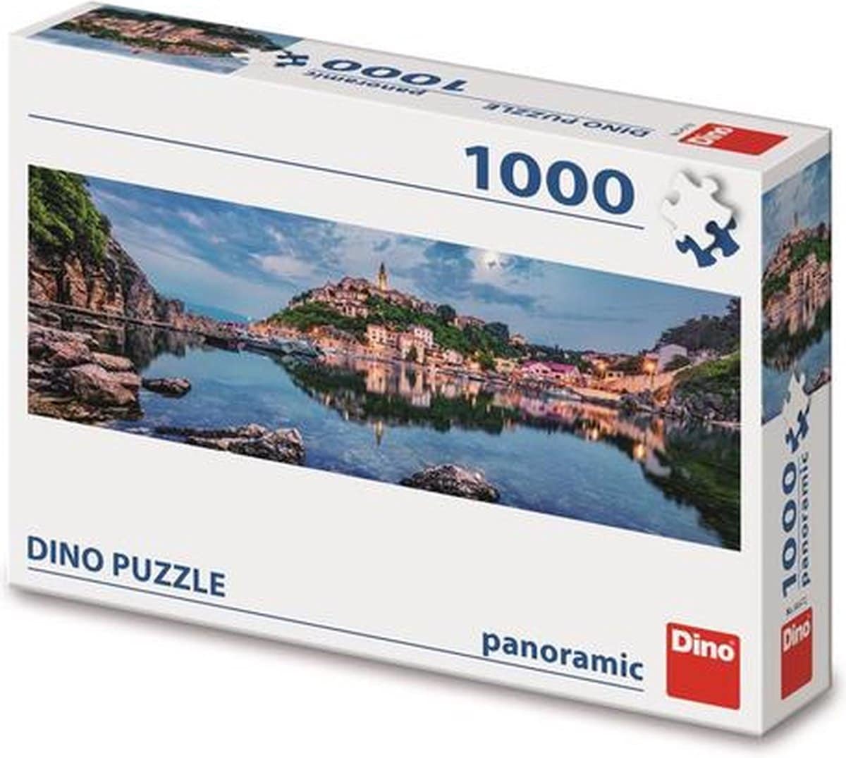 Dinotoys dino puzzel - panoramische legpuzzel van het eiland krk - 1000 stukjes