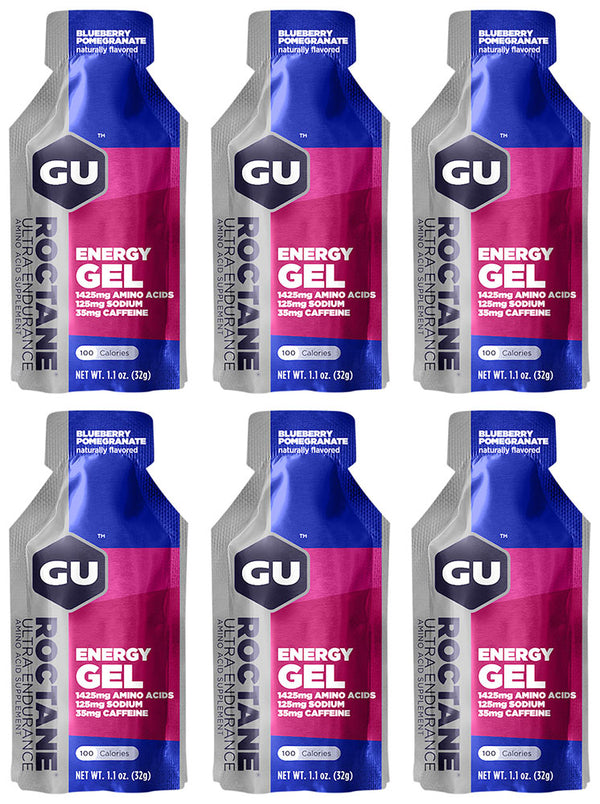 Gu roctane energy gel (contains caffeine) 6x32g | cherry lime