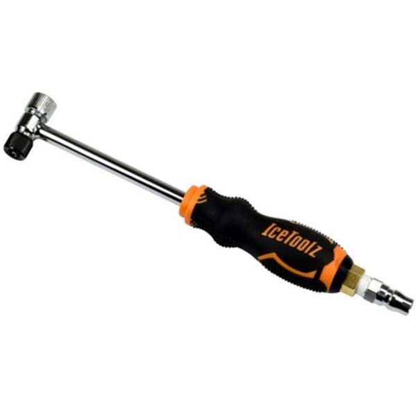Poignée de compresseur IceToolz 240A91E avec raccord rapide EURO