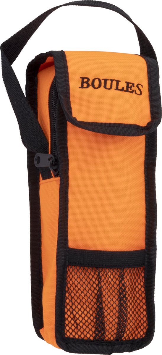Engelhart jeu de boules opbergtas – oranje – geschikt voor 3 boulesballen – pétanque tasje met handvat – klittenbandsluiting – boules accessoire –