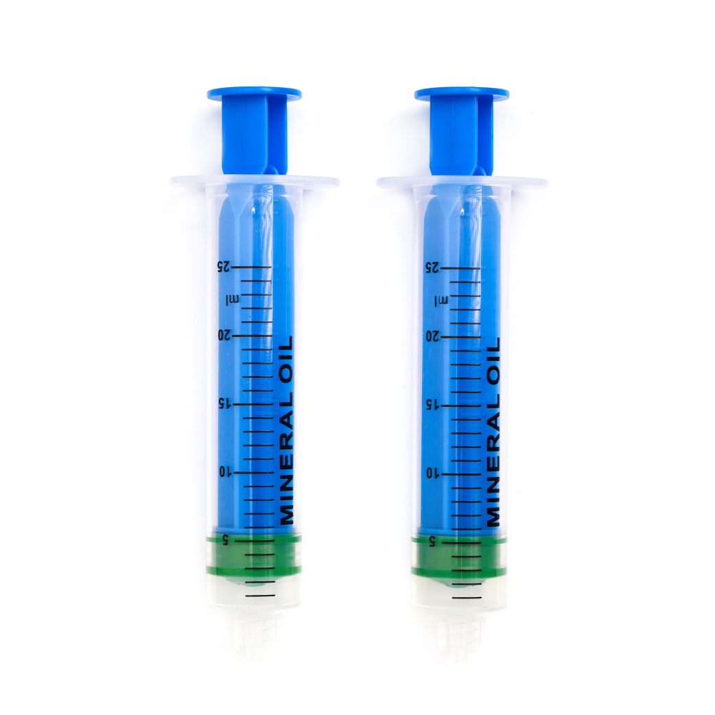 jeu de seringues de ventilation huile minérale transparente 2 pcs