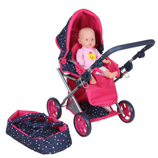 Mijn mooie poppenkamer poppenwagen 3-in-1 poppenkamer
