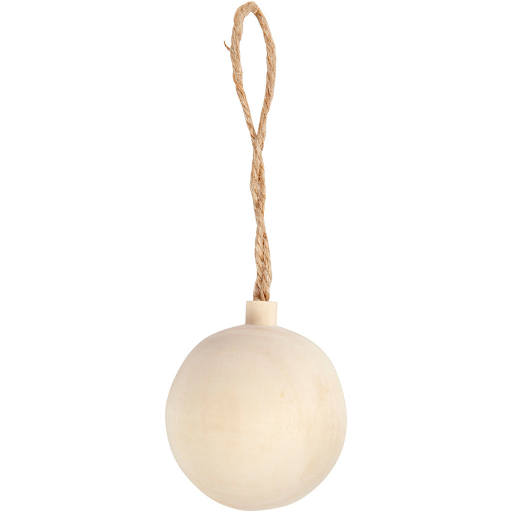 Creative company kerstbalhanger hout, 4,8cm