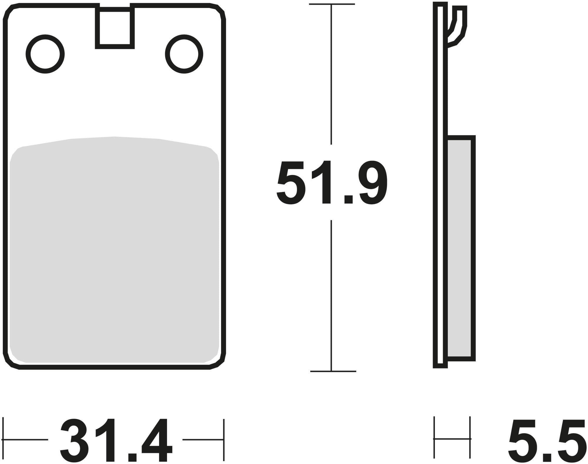 Trw remblokken mcb 564 brake pad mcb 564 organic standard