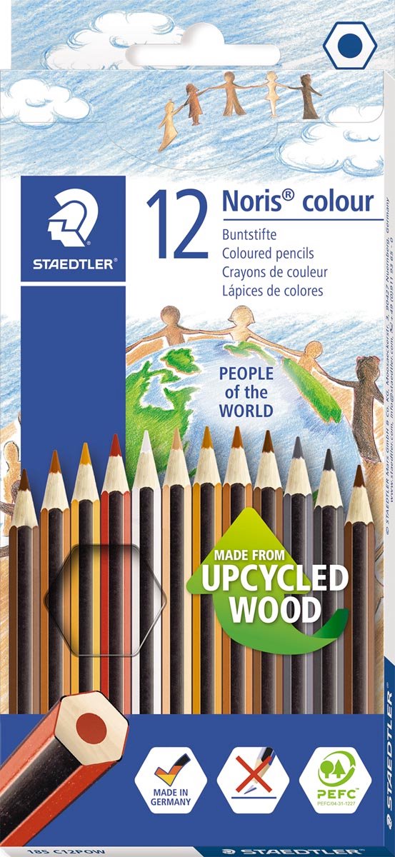 Staedtler kleurpotlood noris club people of the world 12 kleurpotloden - beige potloden - beige kleurpotloden - skincolor potloden