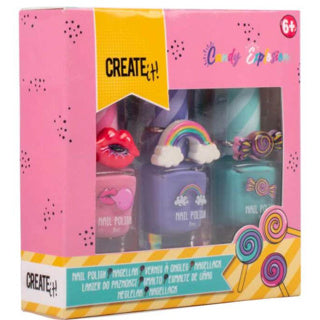 Create it! candy nagellak incl 3 ringen | 6 stuks