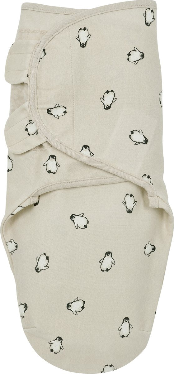 Meyco baby penguin swaddle inbakerdoek - soft sand - 4-6 maanden - 1.0 tog