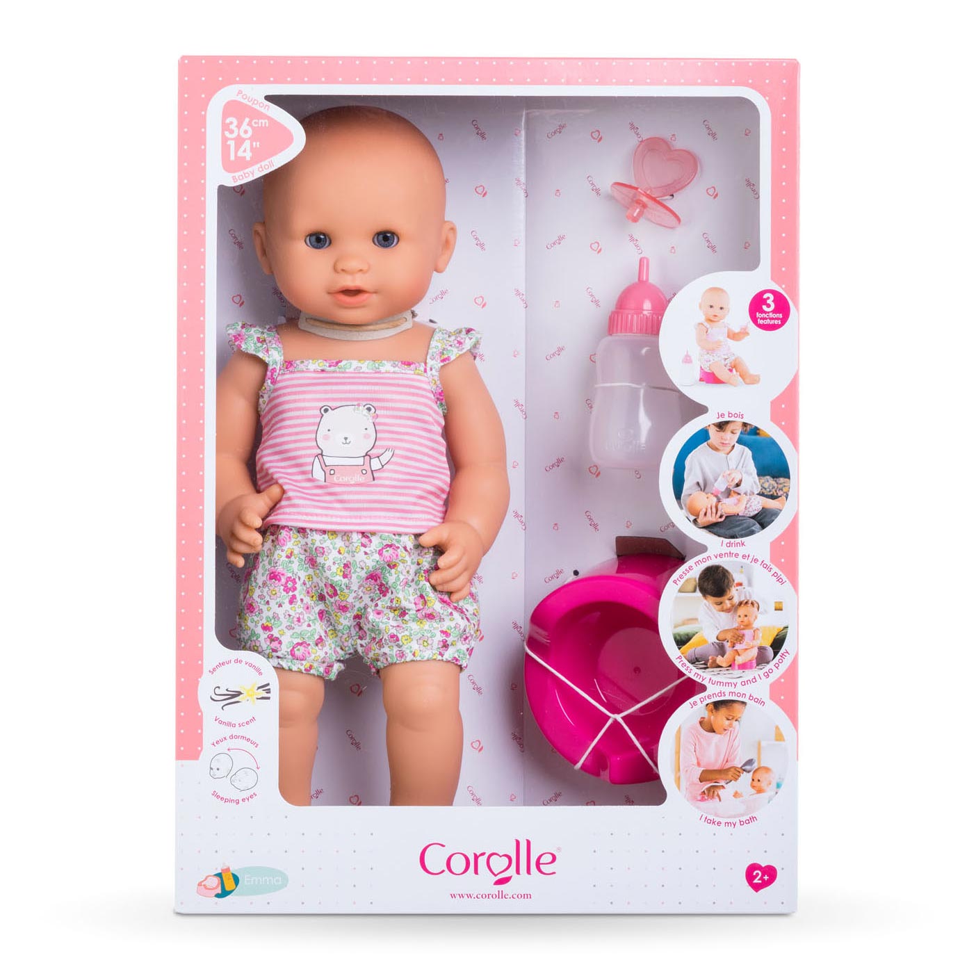 Corolle Mon Grand Poupon Drink- en Plaspop - Emma, 36cm