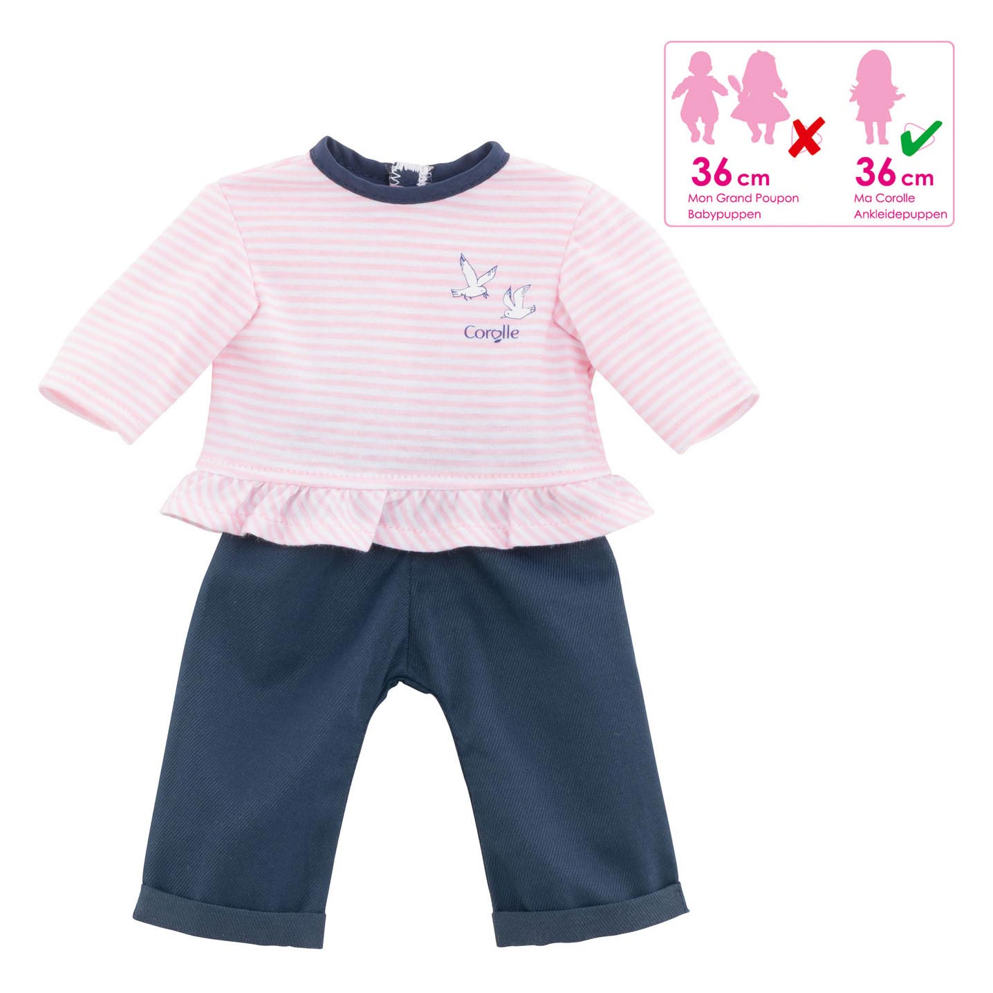 Ma Corolle - Poppenshirt met Broek, 36 cm