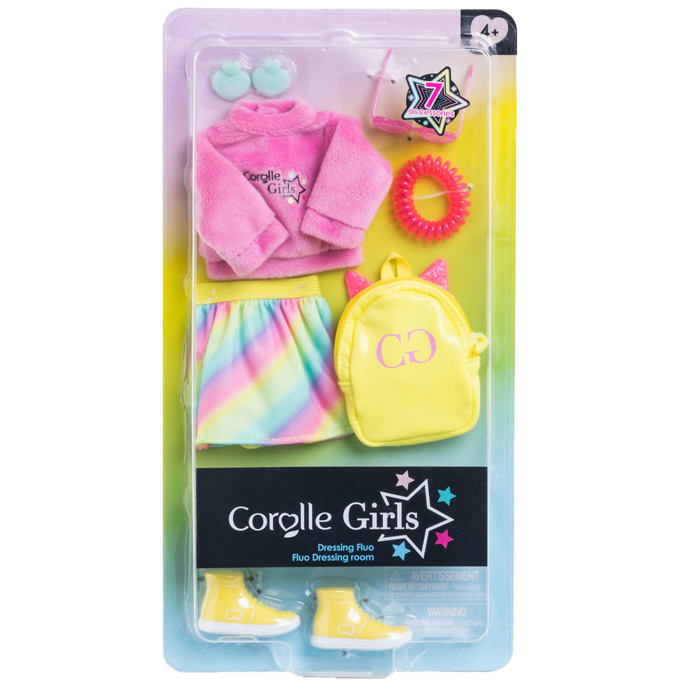 Corolle Girls - Poppenkleertjes Fluo Set Kleedkamer