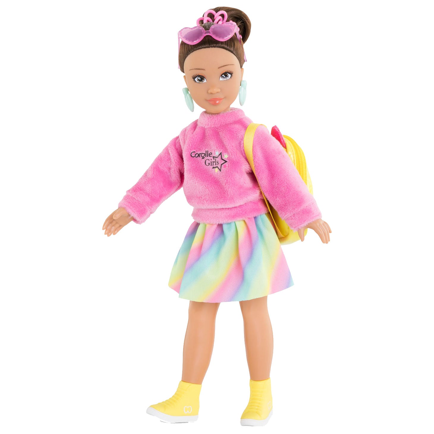 Corolle poppenkleertjes fluo set - kleurrijke dressing room accessoires.