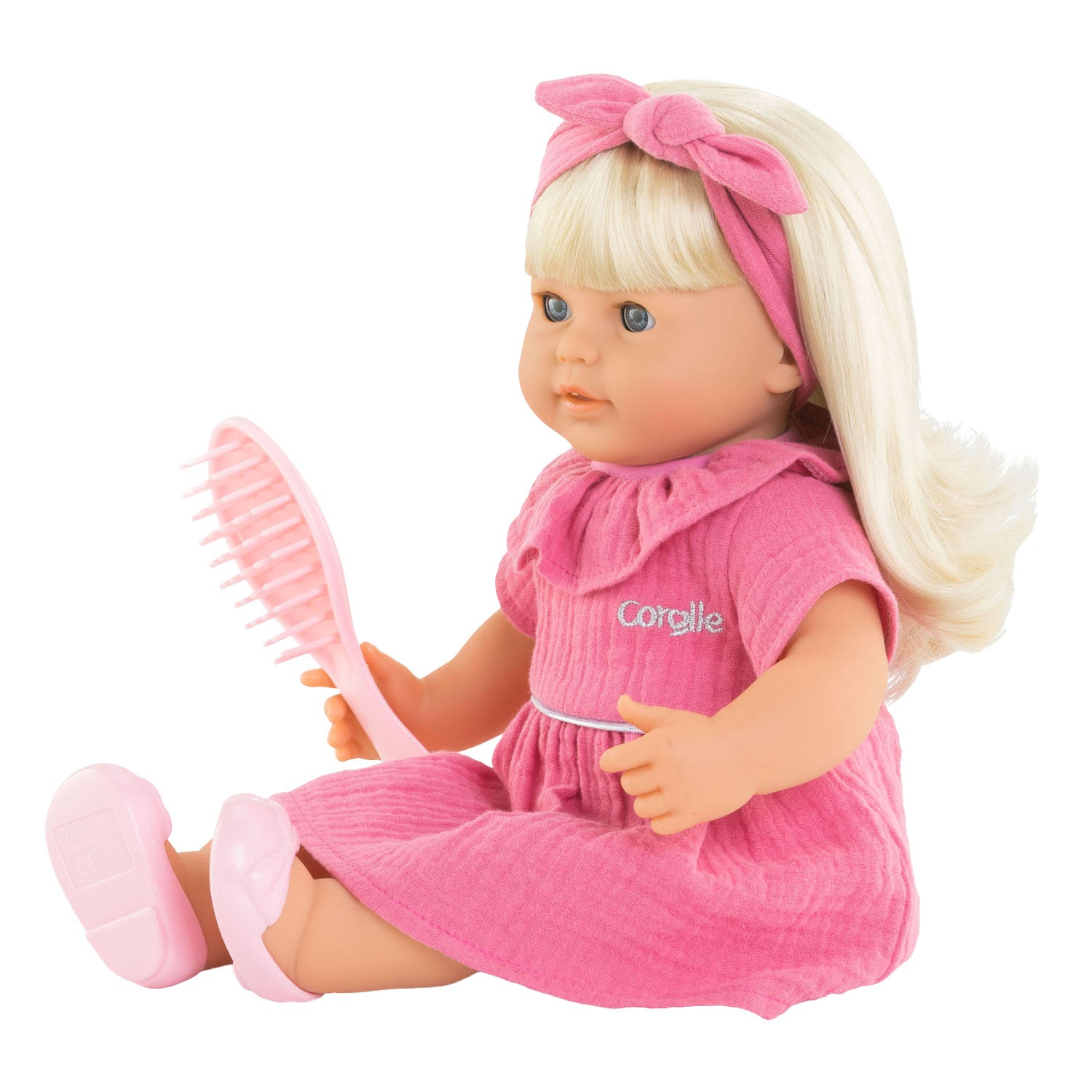 Corolle mon grand poupon babypop met lang haar - jade, 36cm