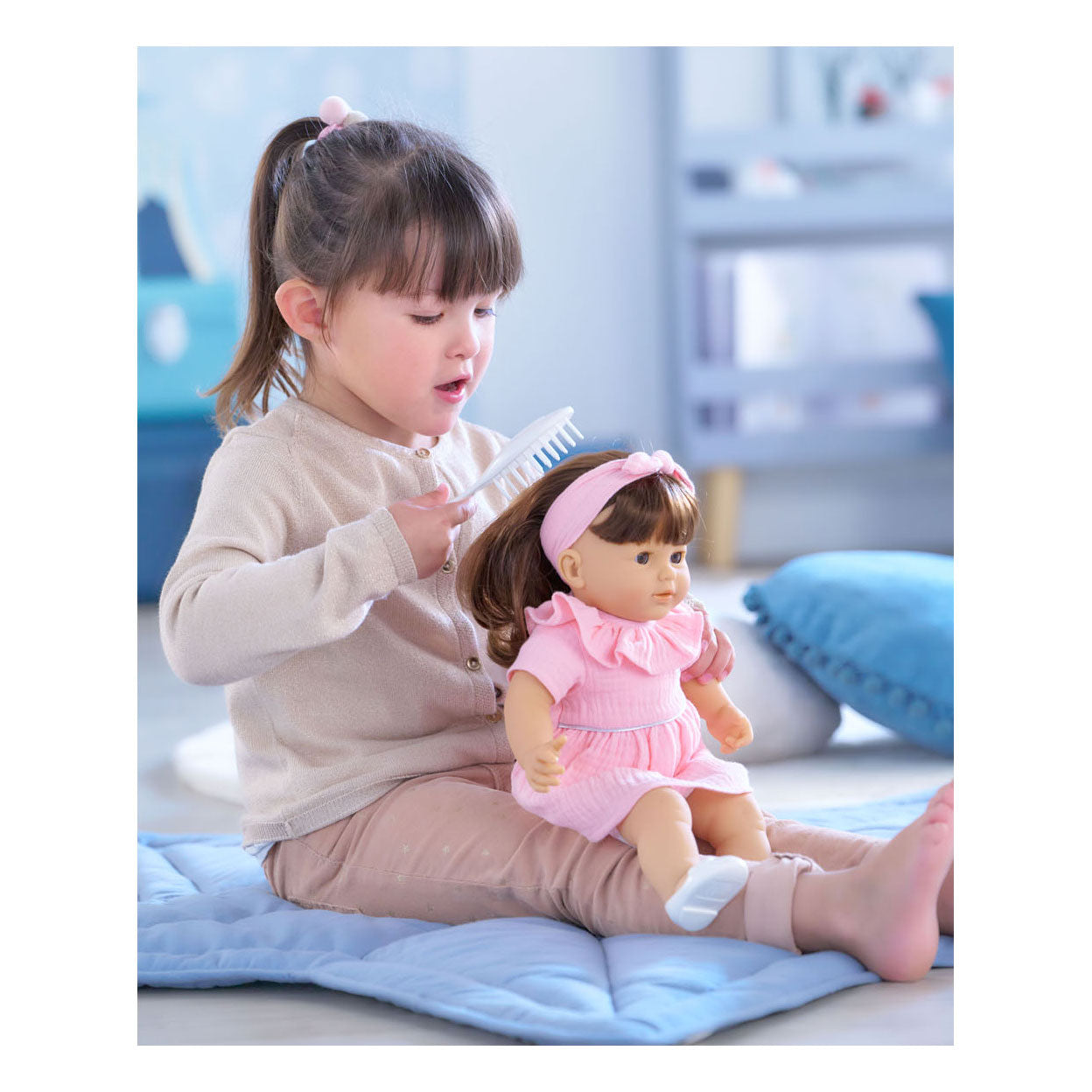 Corolle mon grand poupon babypop met lang haar - julie, 36cm