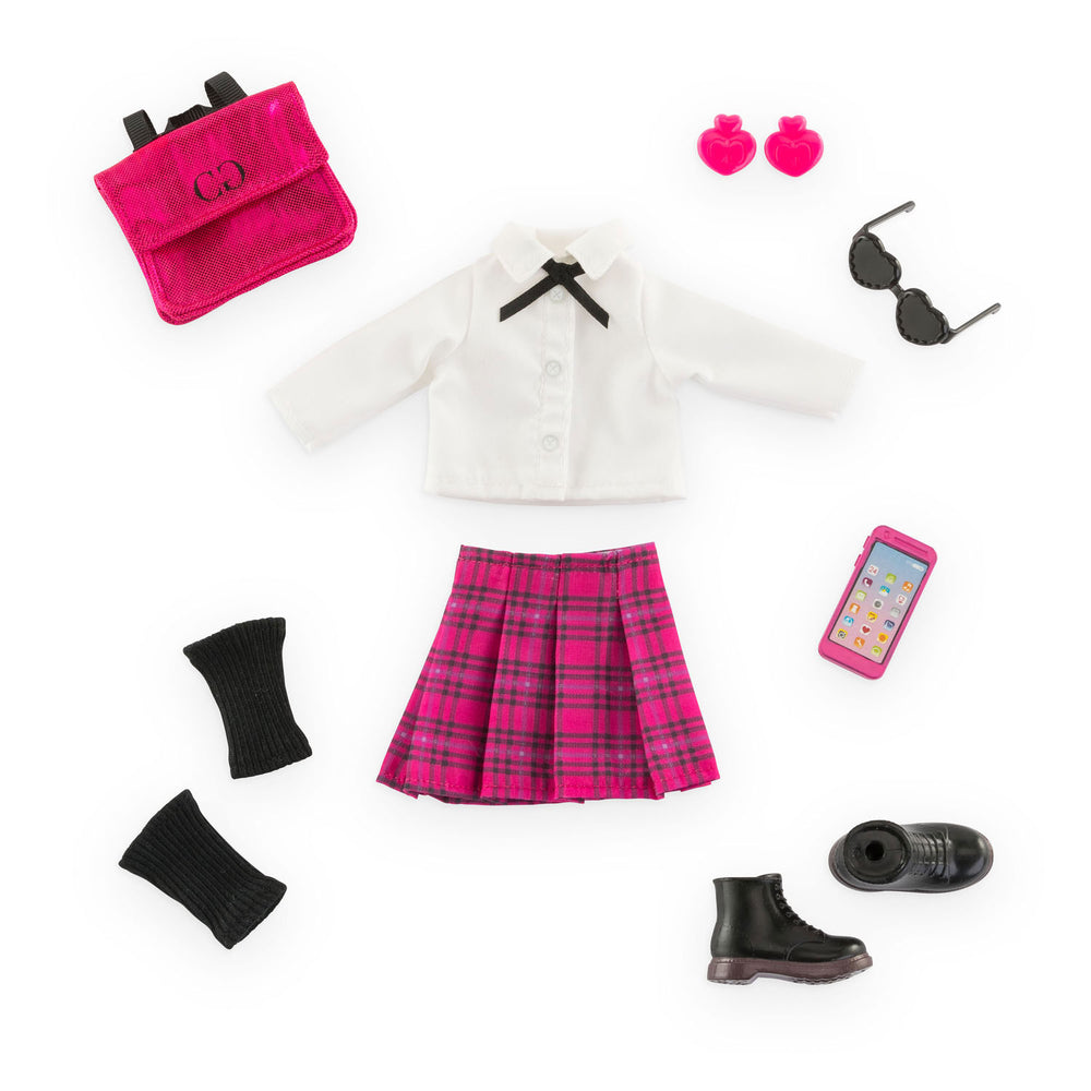 Corolle meisjes - engelse student poppenkleren