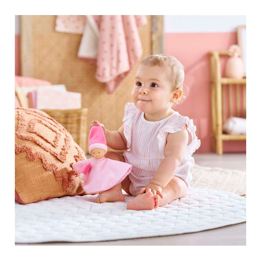 Corolle tidoudou - roze knuffeldoek, 17cm