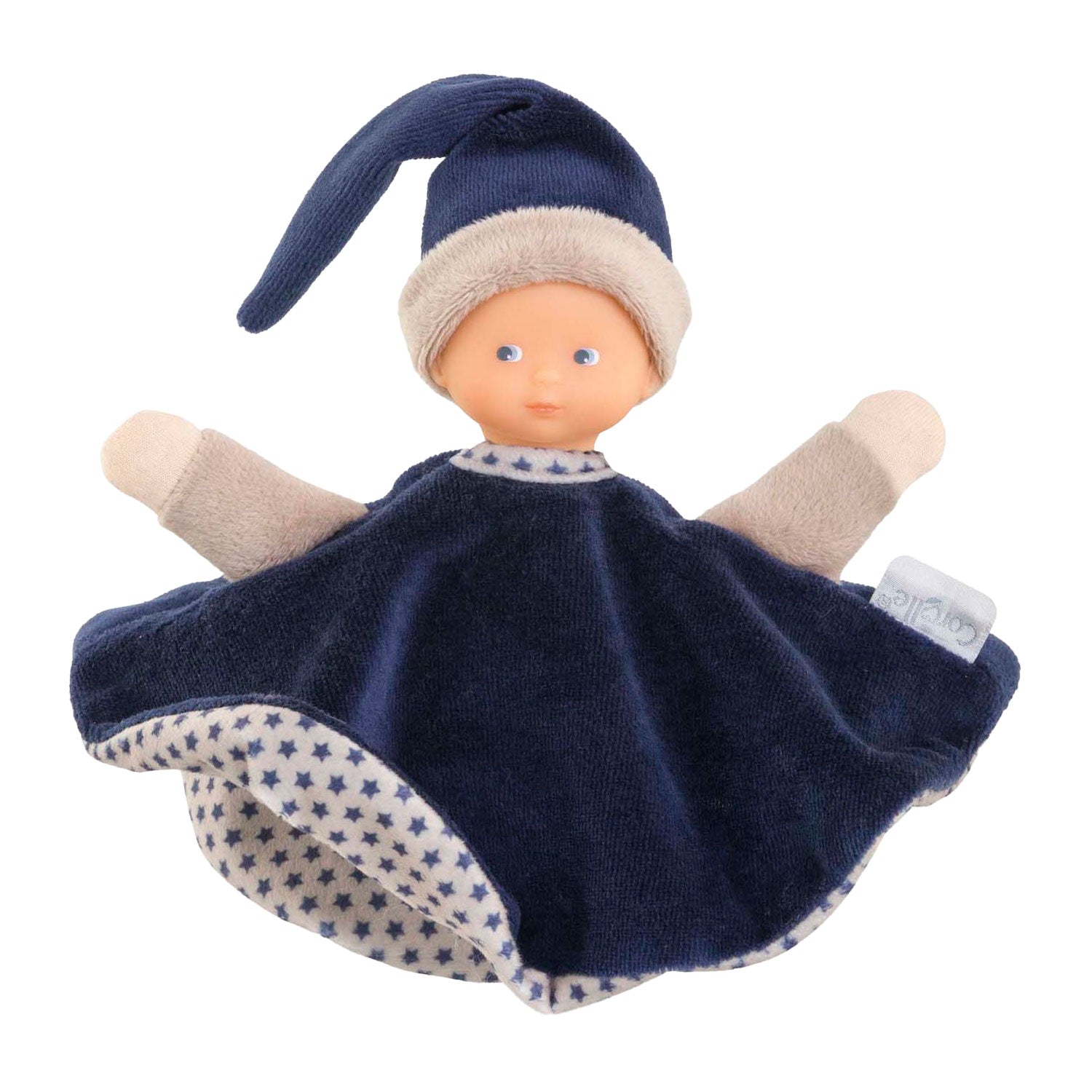 Corolle tidoudou - marineblauwe knuffeldoek, 17cm