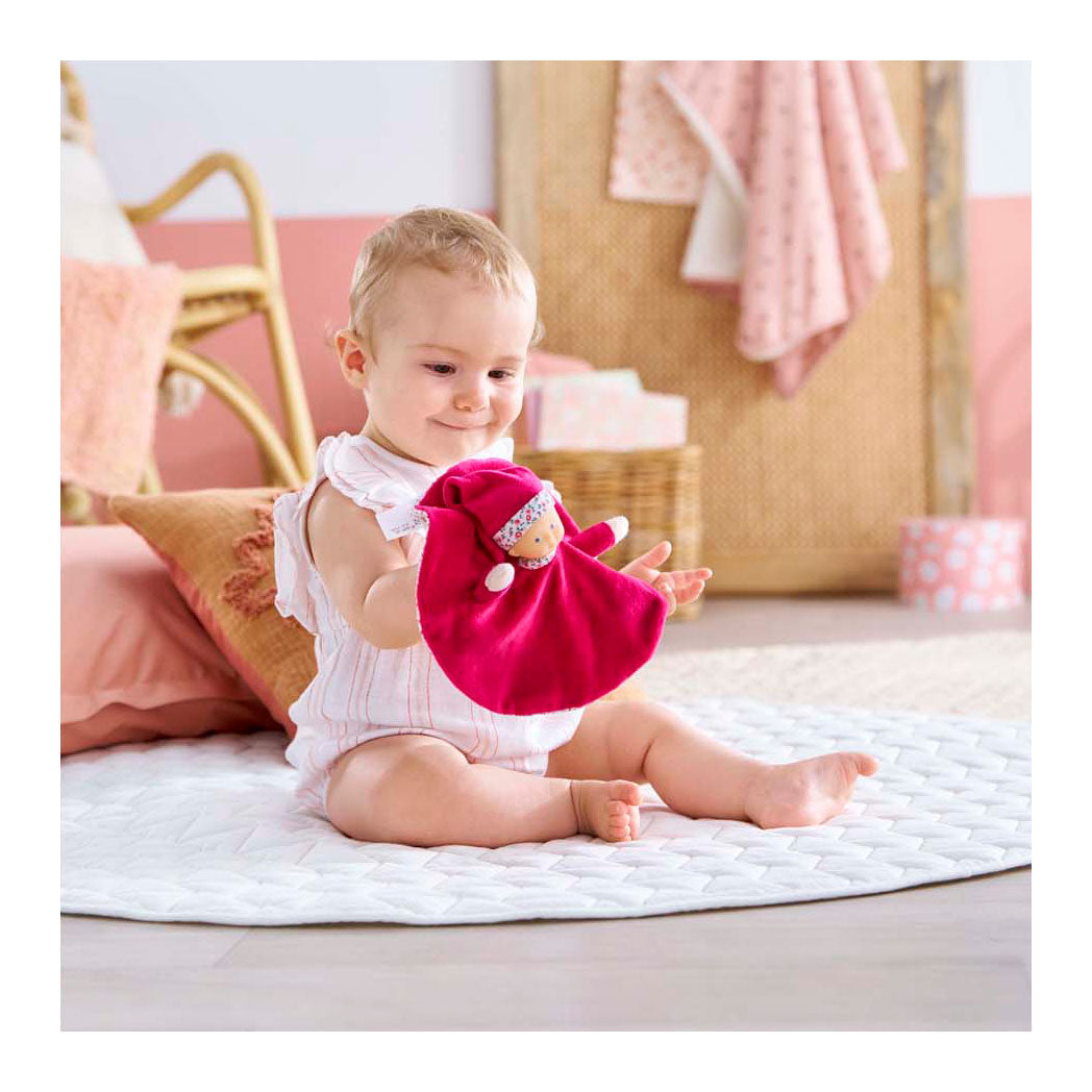 Corolle tidoudou - roze grenadine knuffeldoek, 17cm