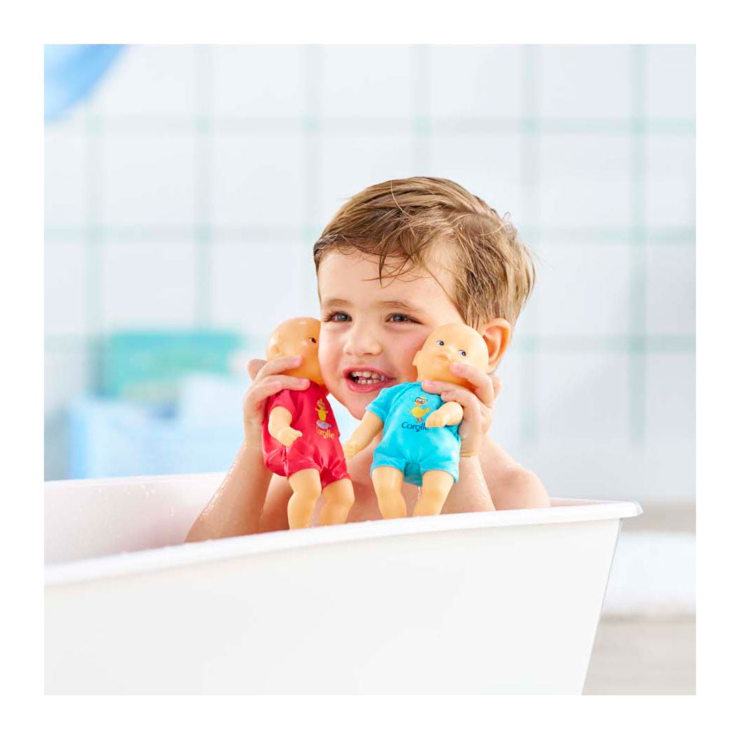 Corolle mini bad babypop - roze, 20cm